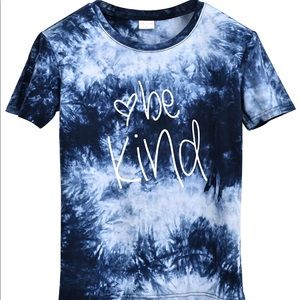 🆕Trendy Tie Dye “Be Kind” Short Sleeve Top